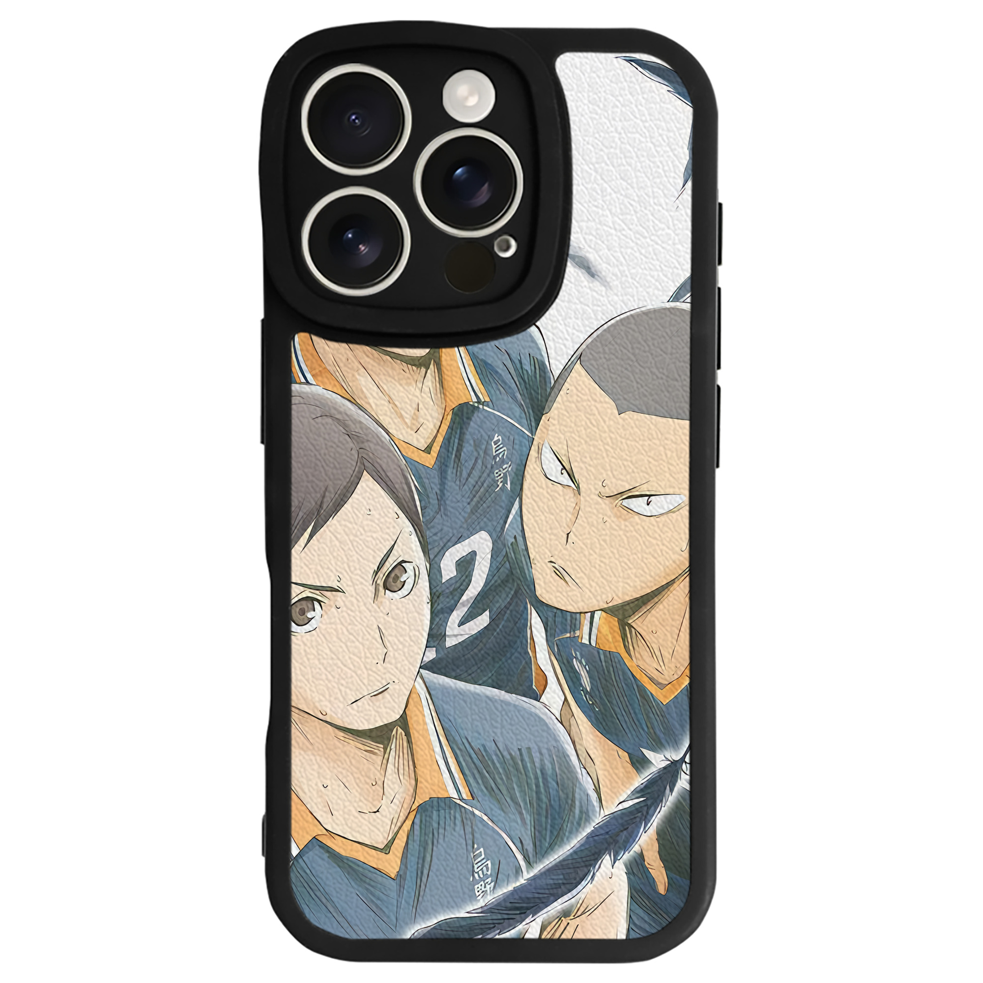 （画像用） ハイキュー!! Haikyu!! 【iPhone 16シリーズ対応】シリコンスマホケース（レザー調） 材質：シリコン